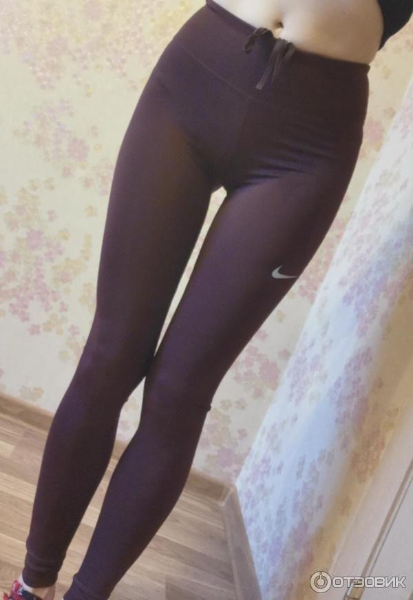 Брюки женские Nike fast tight бордовые тайтсы для бега фото