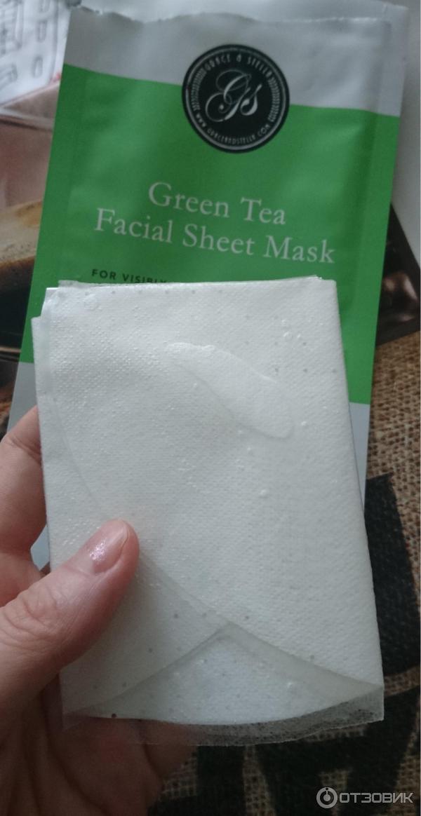 Тканевая маска для лица Grace & Stella с экстрактом зеленого чая Green Tea Facial Sheet Masks фото