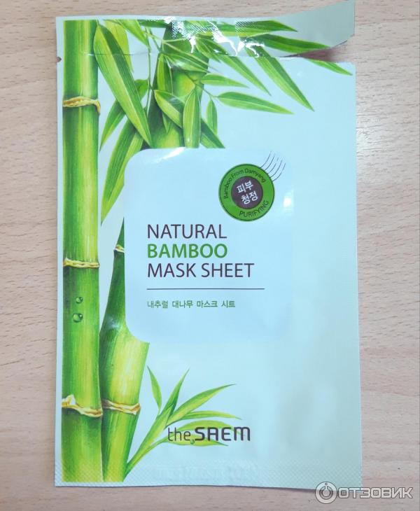 Тканевая маска The Saem Natural bamboo mask sheet фото