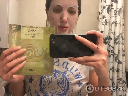 Тканевая маска для лица The Saem Pure Natural Mask Sheet Snail фото