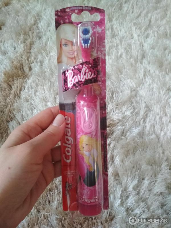 Детская электрическая зубная щетка Colgate Barbie фото