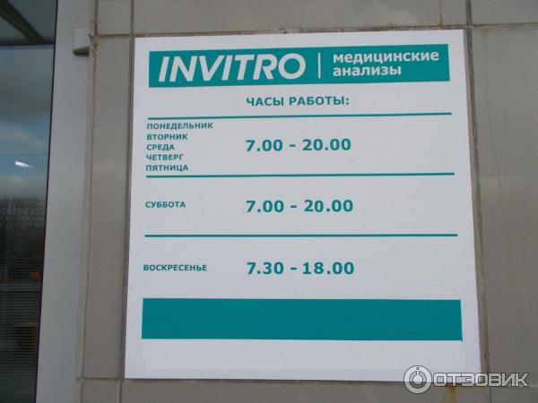Инвитро график работы 2025