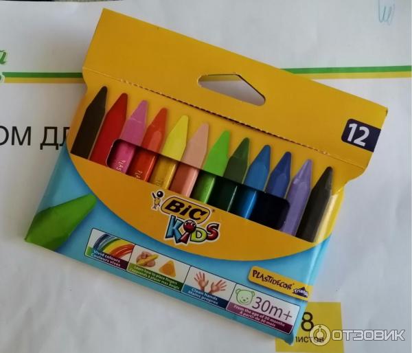 Трехгранные цветные мелки Bic Plastidecor фото