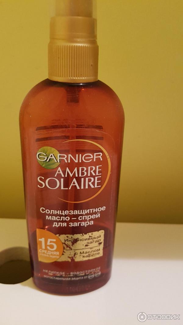 Garnier масло для интенсивного загара ambre solaire