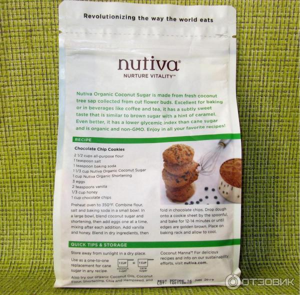 Кокосовый сахар Nutiva фото