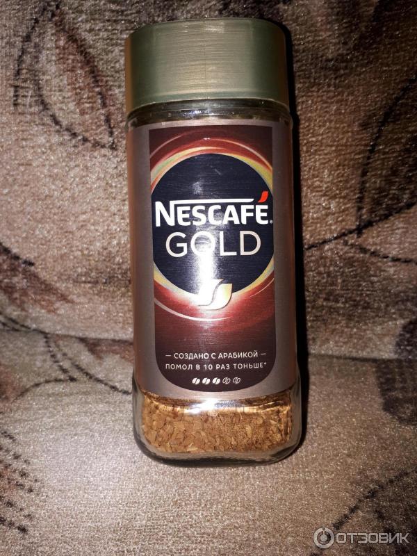 Молотый кофе в растворимом Nescafe Gold фото