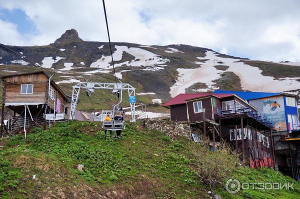 Канатная дорога в пос. Домбай (Россия, Карачаево-Черкессия) фото