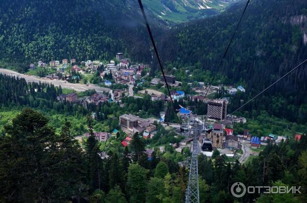 Канатная дорога в пос. Домбай (Россия, Карачаево-Черкессия) фото