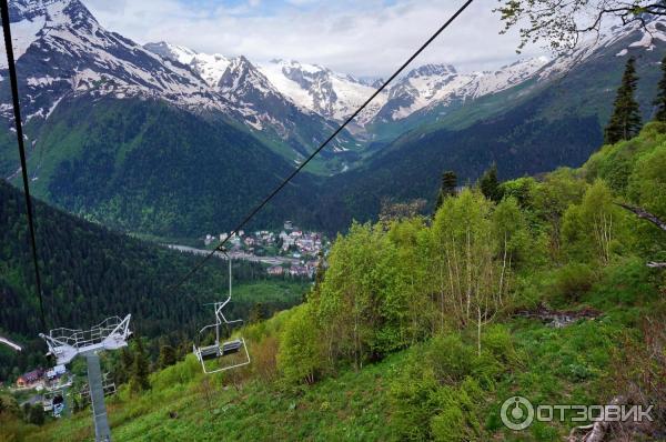 Канатная дорога в пос. Домбай (Россия, Карачаево-Черкессия) фото