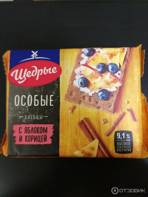 Отзыв о Хлебцы Щедрые quot;Особыеquot; Оригинальный вкус, сладкие хлебцы к чаю.