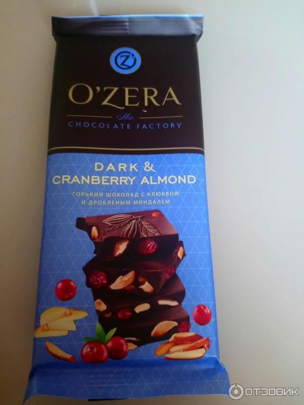 Шоколад O'Zera Dark & Cranberry almond фото