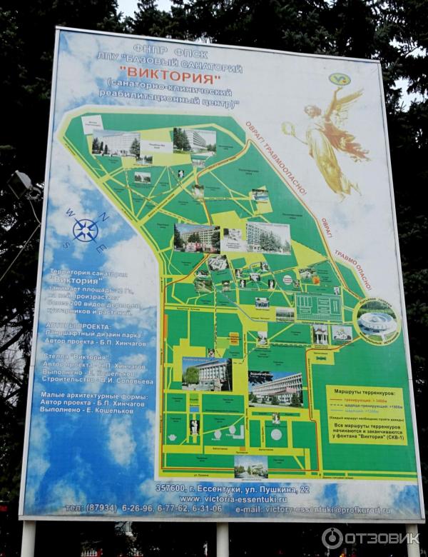 Схема расположения санаториев в ессентуки