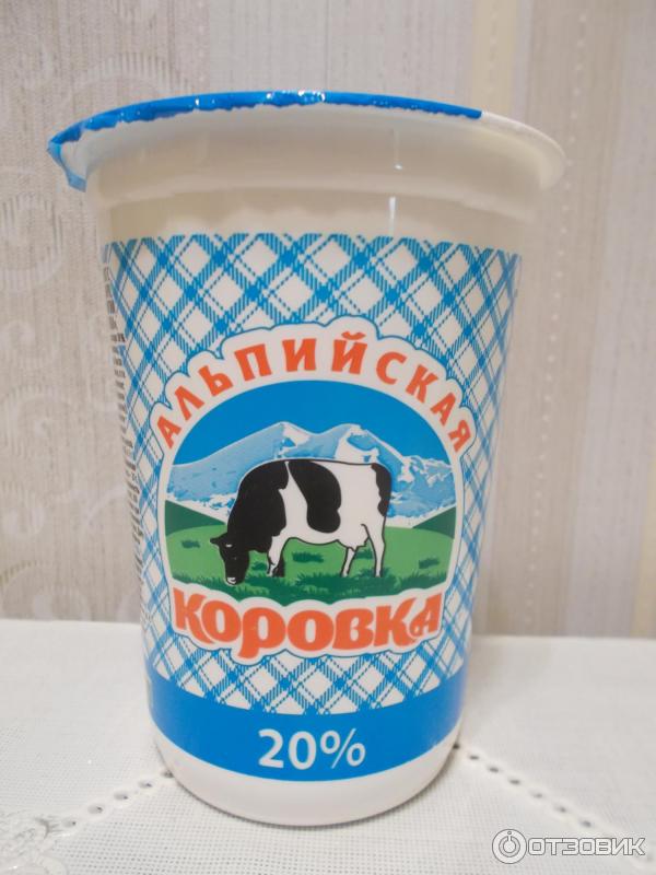 Сметанный продукт Альпийская коровка