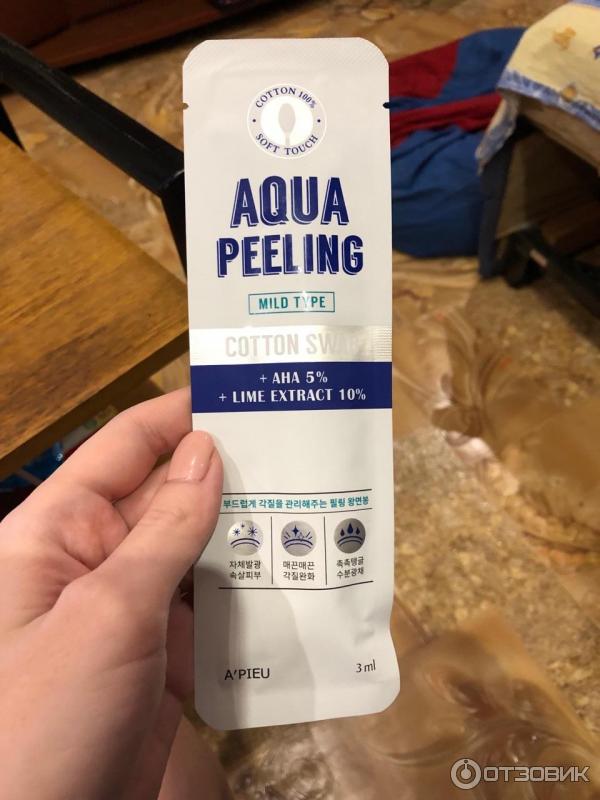 Пилинг для лица A'pieu Aqua Peeling Cotton Swab фото