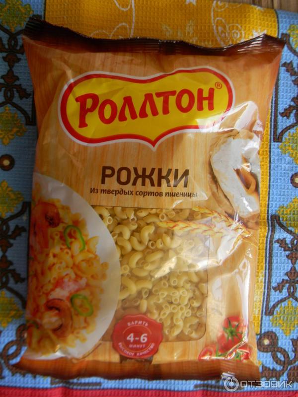 Макаронные изделия Роллтон Готовить легко Рожки фото