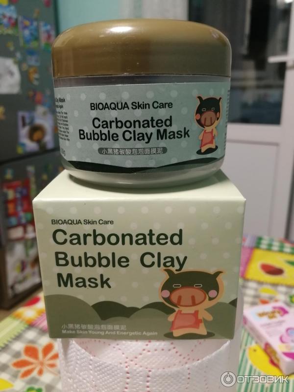 Кислородная маска для лица Bioaqua Carbonated Bubble Clay Mask фото