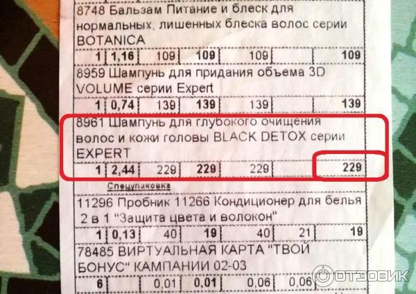 Шампунь для глубокого очищения волос и кожи головы Faberlic Black Detox фото