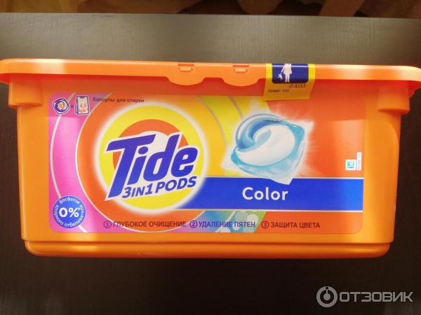 Капсулы для стирки TIDE 3 in1 PODS Color фото