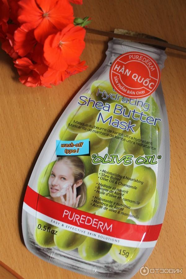 Увлажняющая маска для лица Purederm Botanical Choice Ultra Hydrating Shea Butter Mask - Olive Oil фото