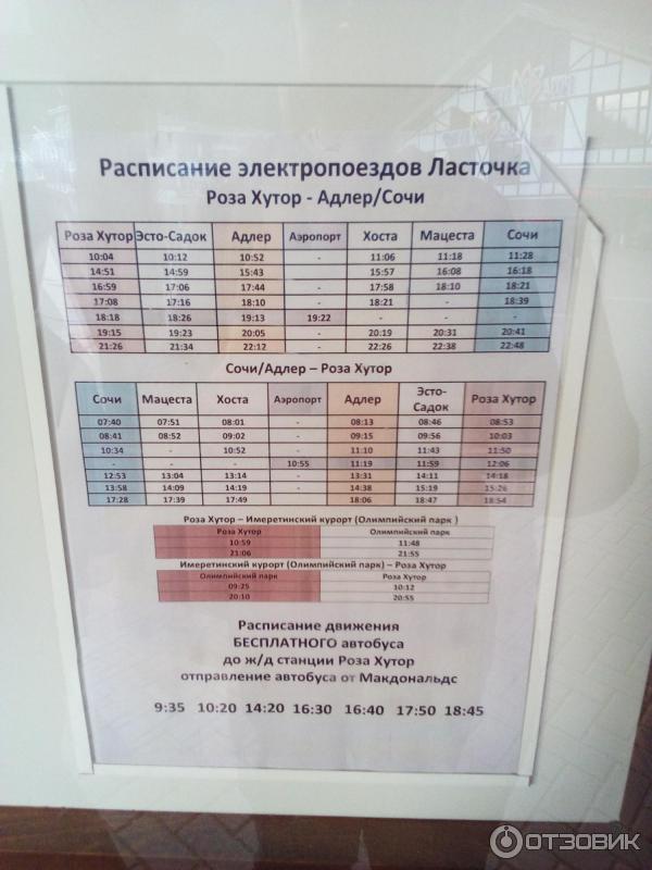 Ласточка краснодар поляна расписание