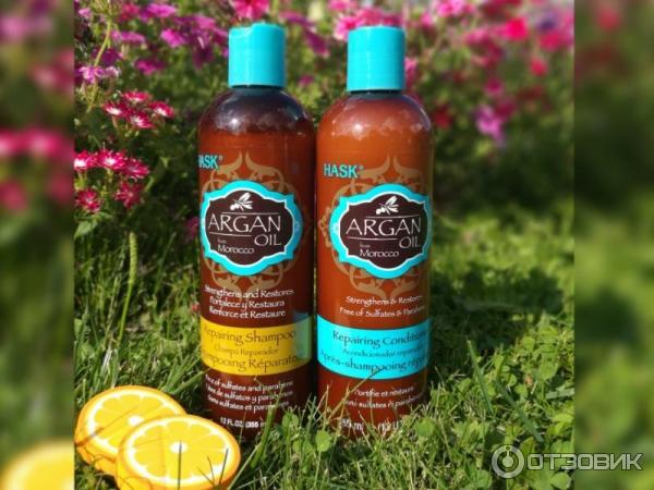 Восстанавливающий шампунь Hask Argan Oil from Morocco с аргановым маслом фото