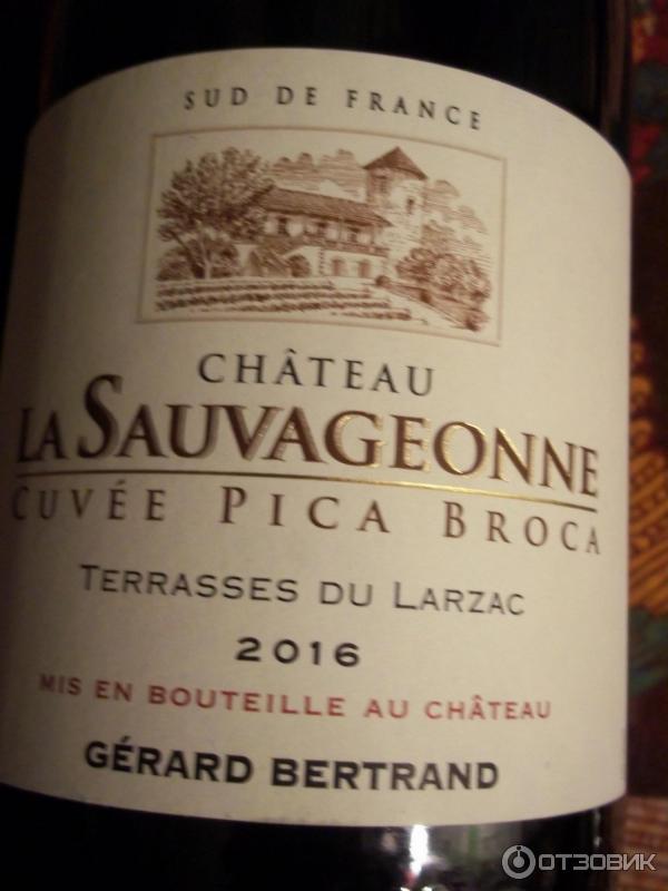 Вино Chateau La Sauvageonne Cuvee Pica Broca Франция фото