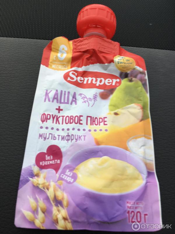 Каша + фруктовое пюре Semper фото