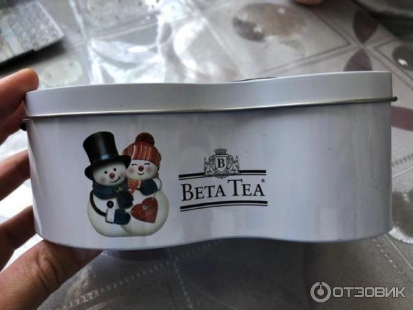 Чай черный байховый листовой подарочный Beta tea Снеговики фото