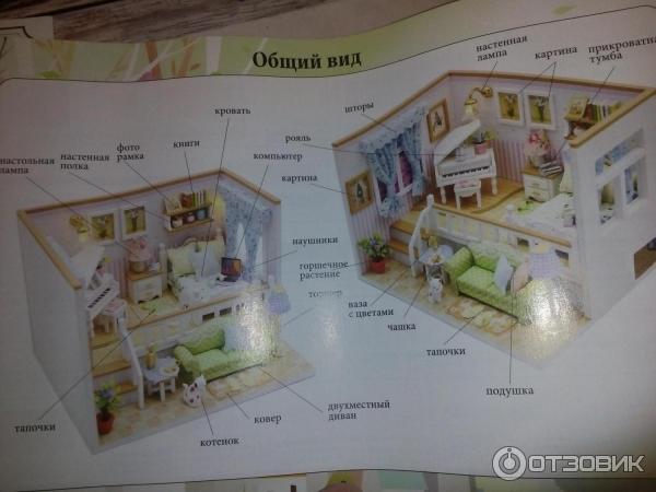 Интерьерный конструктор для творчества DIY Mini House Музыкальная комната фото