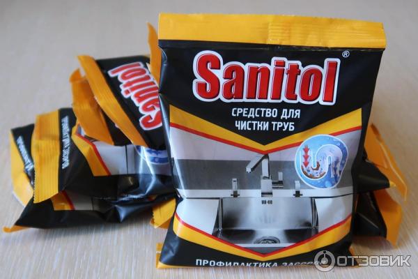 Средство для чистки труб Sanitol профилактика засоров фото