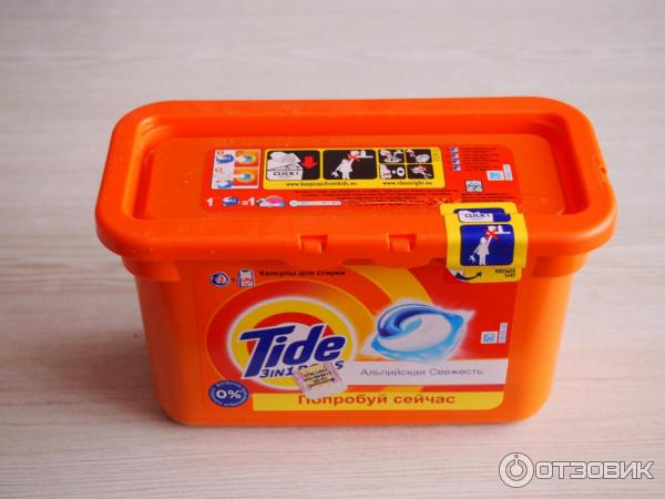 капсулы для стирки Tide 3in1 Альпийская свежесть