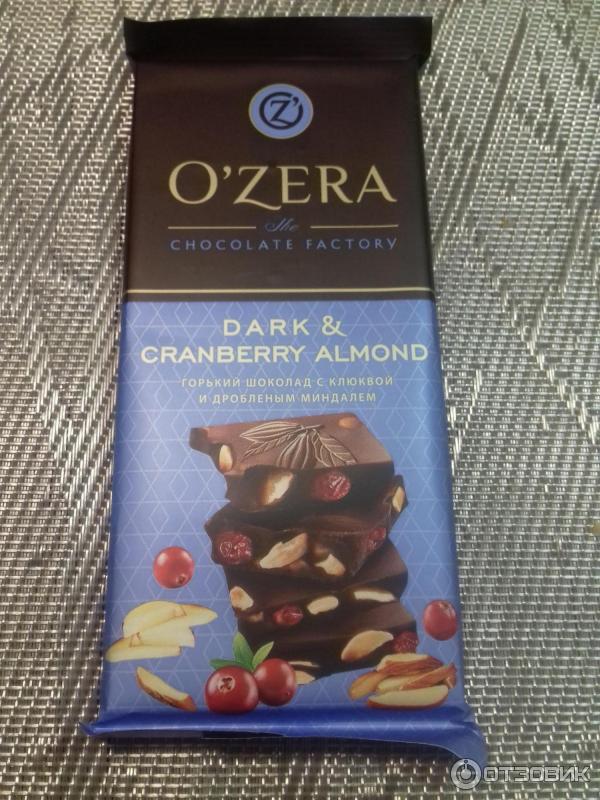 Шоколад O'Zera Dark & Cranberry Almond фото