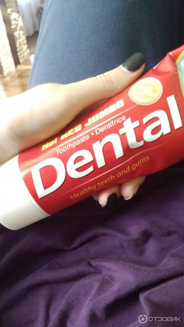 Зубная паста DENTAL HOT RED JUMBO PROPOLIS + WHITENING фото