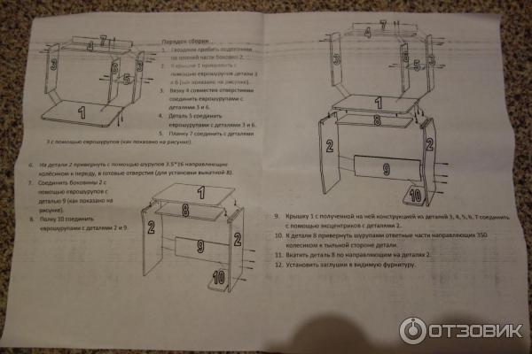 Компьютерный стол грета 4 инструкция по сборке