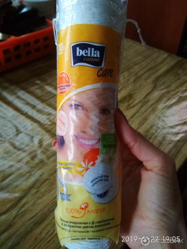 Ватные подушечки BELLA COTTON CARE с D-пантенолом и экстрактом цветка апельсина фото