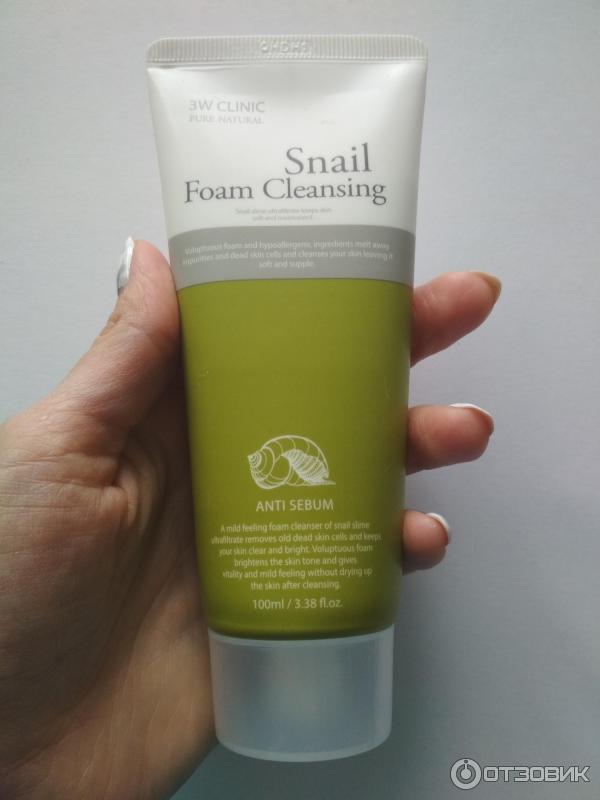 Пенка для умывания 3W CLINIC Snail Foam Cleansing фото