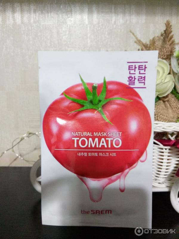 Маска тканевая для лица The Saem Natural Skin Fit Mask Sheet Tomato фото