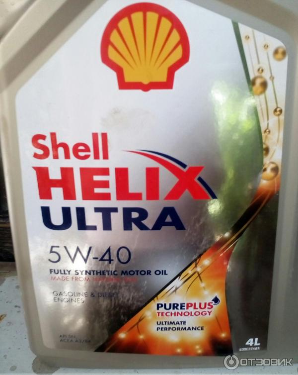 Синтетическое моторное масло Shell Helix Ultra 5W-40 фото