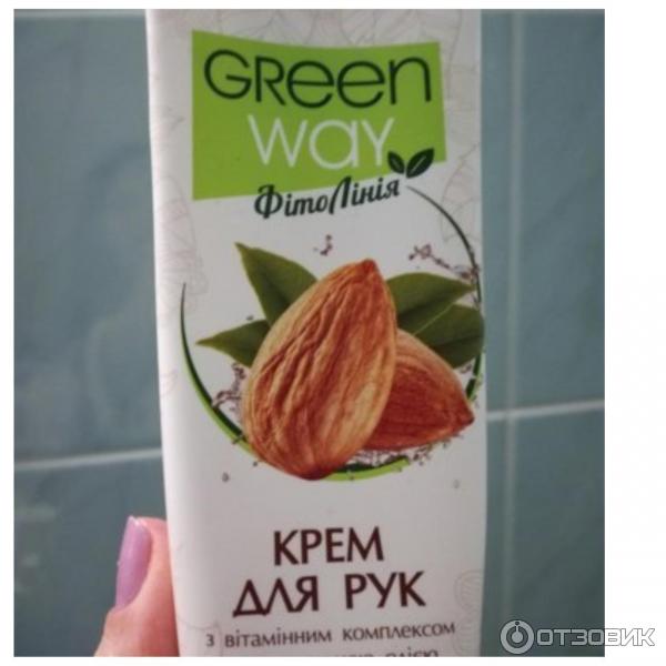 Крем для рук Green Way питательный с витаминным комплексом и миндальным маслом фото