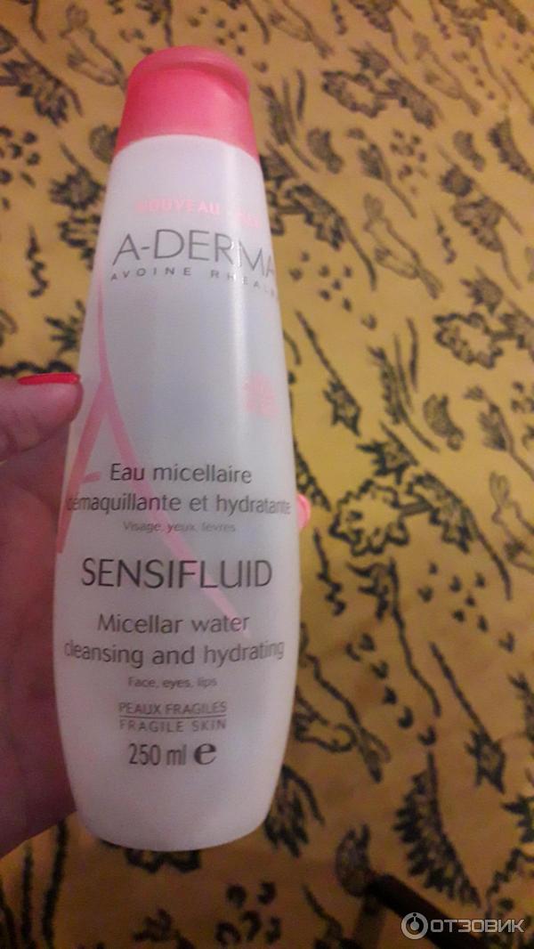 Мицеллярная вода A- Derma Sensifluid Eau Micellare фото