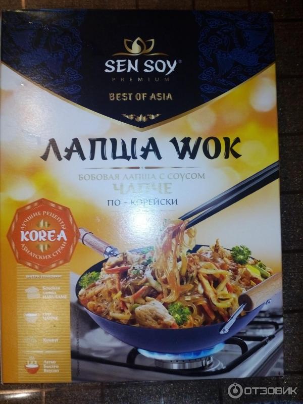 Бобовая лапша с соусом Чапче по-корейски Sen Soy Лапша Wok фото