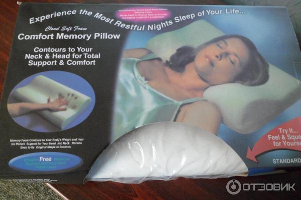 Ортопедическая подушка Comfort Memory Pillow, подушка с памятью фото