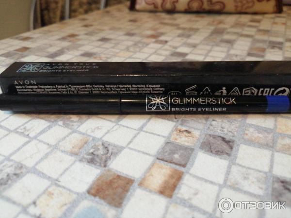 Корондаш для глаз Avon True Glimmerstick Brights Eyeliner синий фото