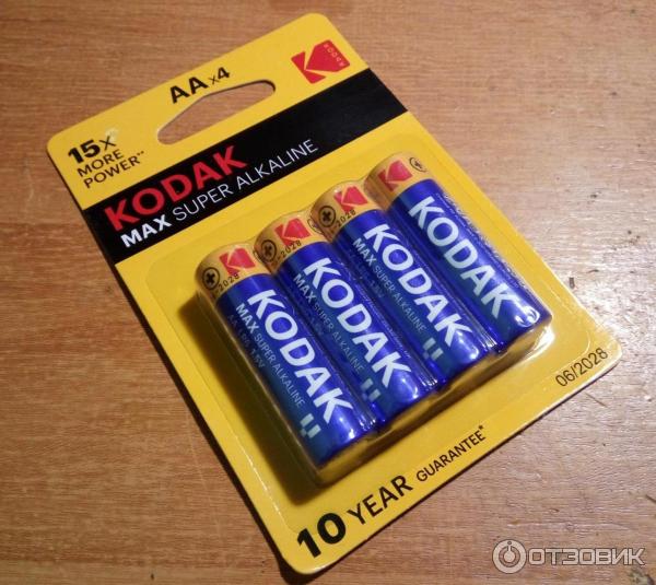 Алкалиновые батарейки Kodak MAX АА фото