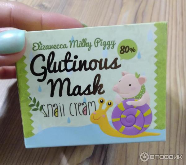 Крем-маска для лица Elizavecca Milky Piggy Glutinous Mask 80% Snail Cream фото