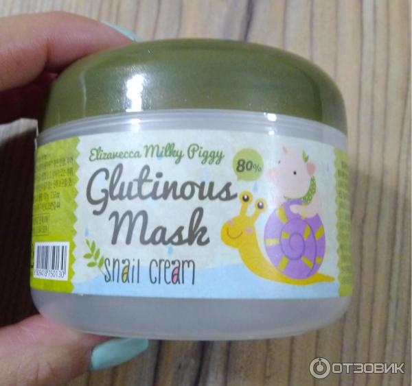 Крем-маска для лица Elizavecca Milky Piggy Glutinous Mask 80% Snail Cream фото