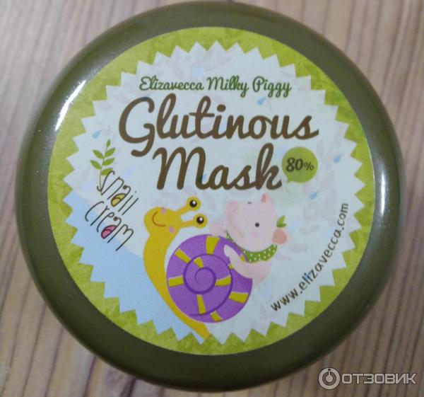 Крем-маска для лица Elizavecca Milky Piggy Glutinous Mask 80% Snail Cream фото