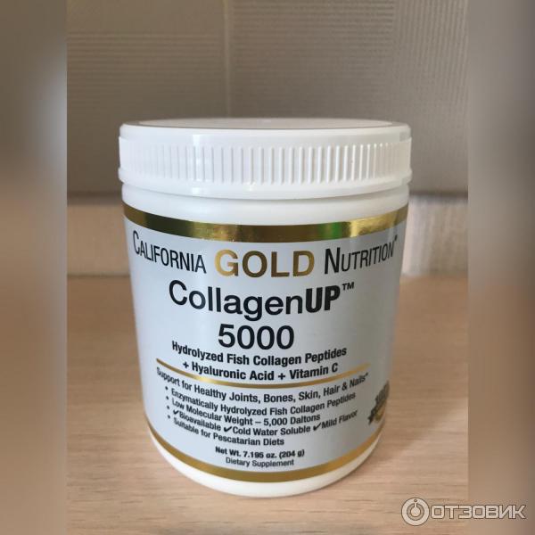 Коллаген California Gold Nutrition Collagenup 5000, Marine-Sourced Collagen Peptides + Hyaluronic Acid & Vitamin C фото