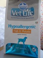 Гипоаллергенный диетическое корм для собак Farmina Vet Life Hypoallergenic Fish & Potato фото