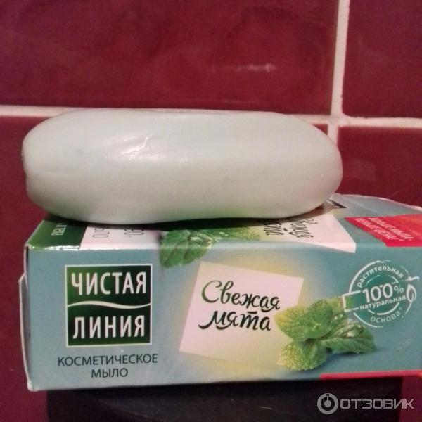 Косметическое мыло Чистая линия Свежая мята фото